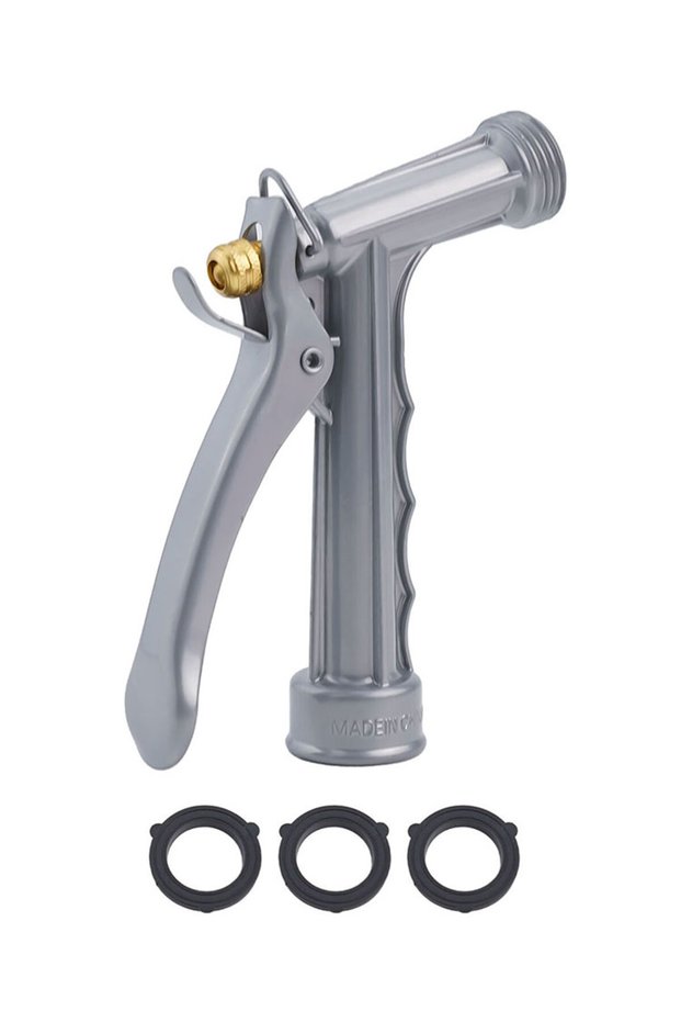 A Garden Hose Nozzle High Pressure Pistol Grip Water Nozzle Car Wash Sprayer Lawn Watering Sprinkle.