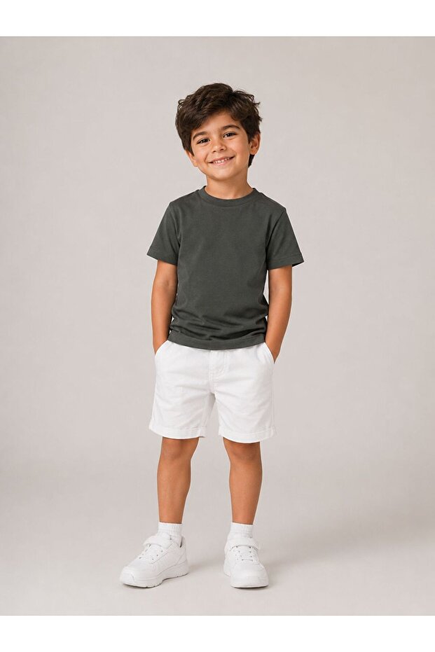 Çocuk Pamuklu Basic T-shirt