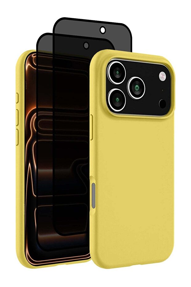 3Packs Liquid Silicone Protective Phone Case for iPhone 17 Pro, Yellow-5