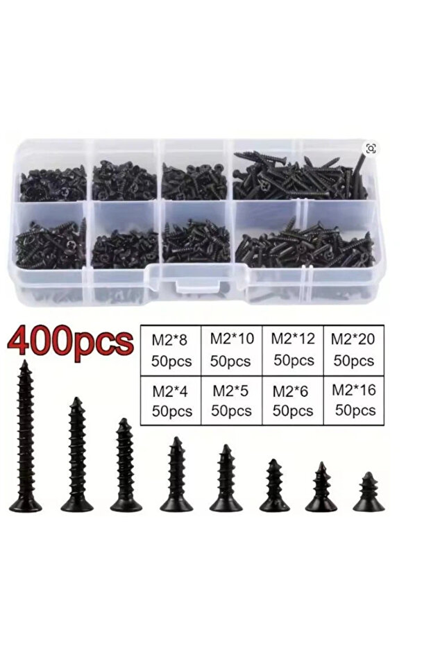 400pcs 400/800pcs Cross Flat Head Self-tapping Screw M1-M2 M2.3 M2.6 M3 M3.5 M4 M5 M6 Carbon Steel B