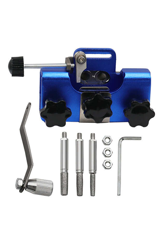 blue 9pcs Chain saw sharpeners,durable Portable chainsaw chain sharpening Woodworking Grinding Stone