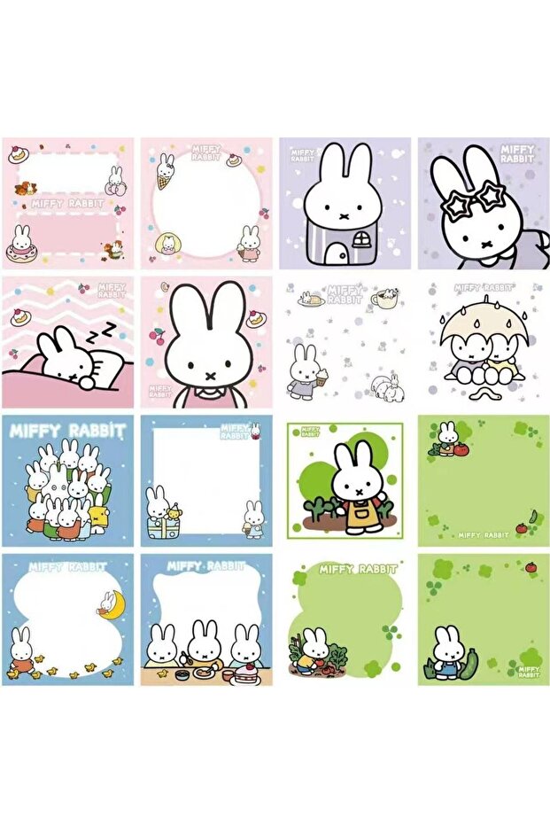 16 Styles 320 Sheets 80/320 Sheets Cute Miffy Post-it Notes Adhesive Messaging Cartoon Miffy Merchan