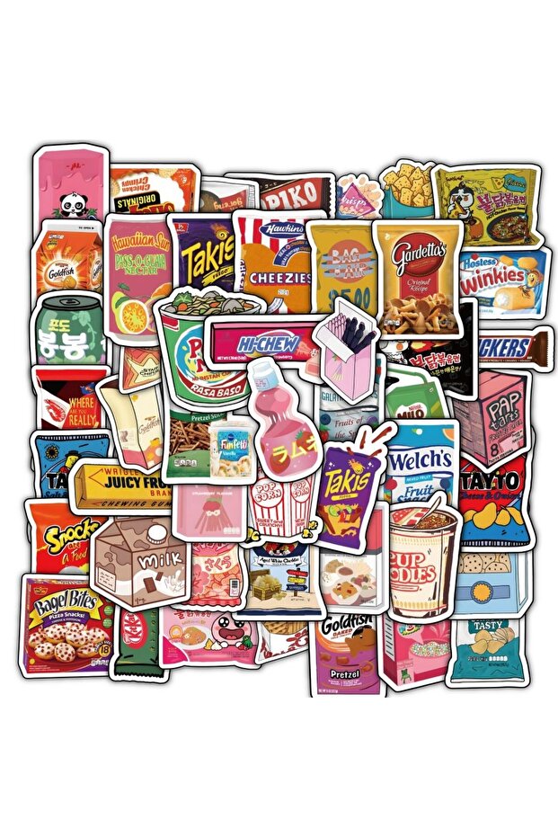 60PCS 60Pcs Snack Pack Style A Sticker Set - Foodie Decor for Journals & Crafts RecordingYourLife St