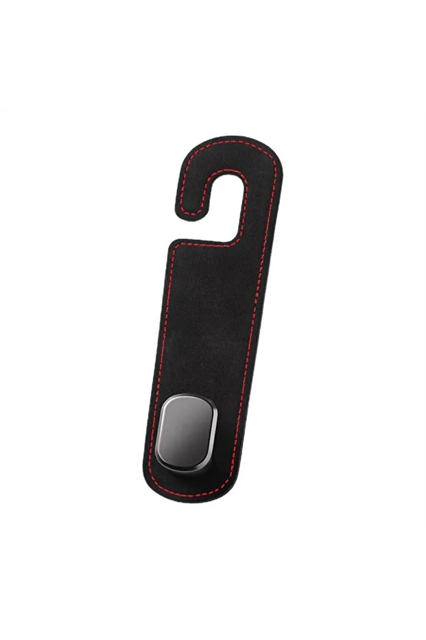 Black Red 1Pc Universal Car Suede Alloy Seat Hook Stowing Rear Seat Headrest Hook Storage Hanger Han