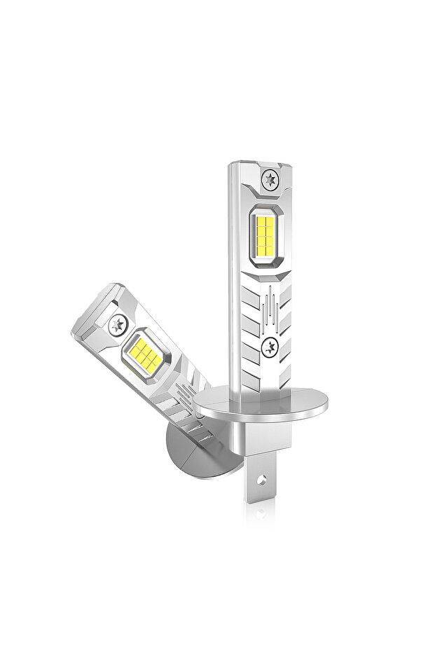 قطعتان من مصابيح H1 LED للسيارة، إضاءة قوية، مصابيح ضباب، حجم هالوجين 1:1، سهلة التركيب، 12 فولت 357