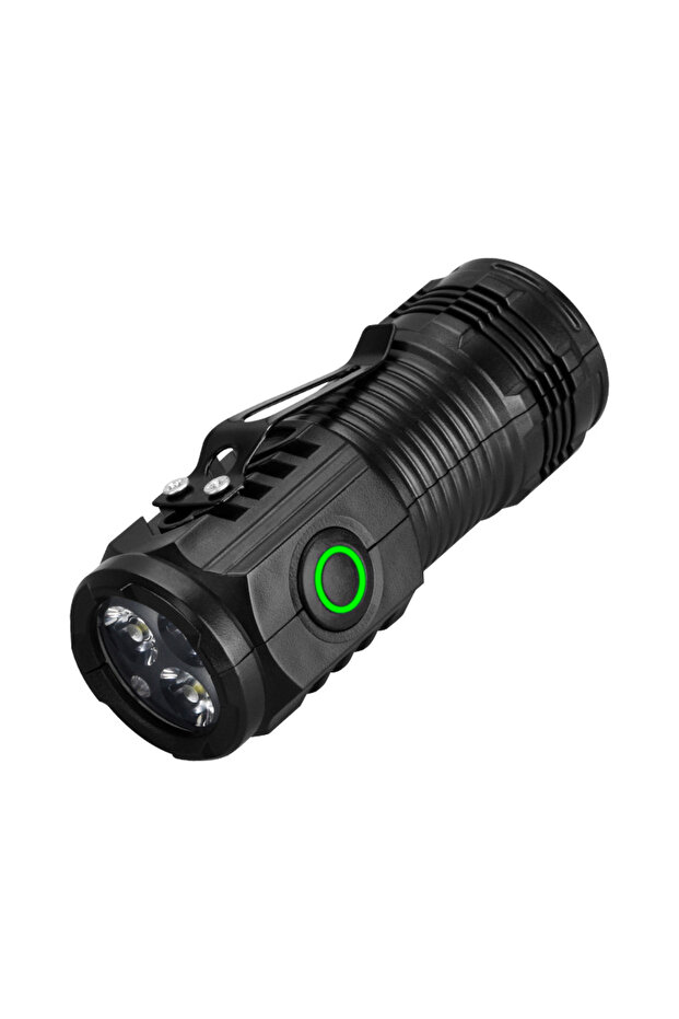 S01 Ultra Bright Mini Torch 3LED Tactical Flashlight USB Rechargeable Outdoor Waterproof Hiking Camp