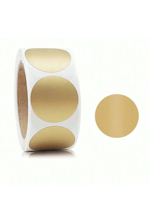 Round - gold 300Pcs Waterproof Scratch Stickers 2.5cm/1.0inch per Roll for Promotion Lottery Games F