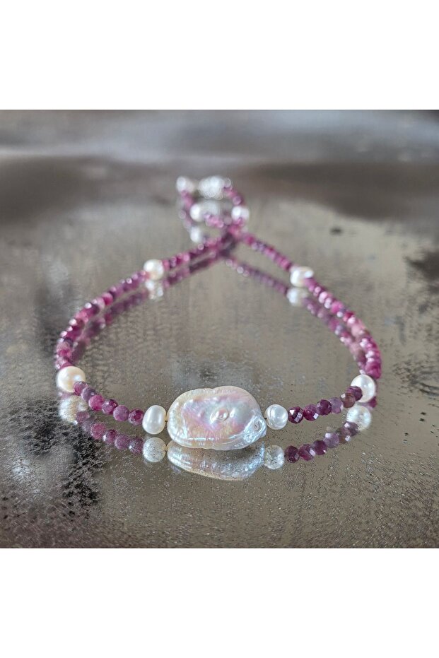 Colier perle si rubin Ruby#24 - 1