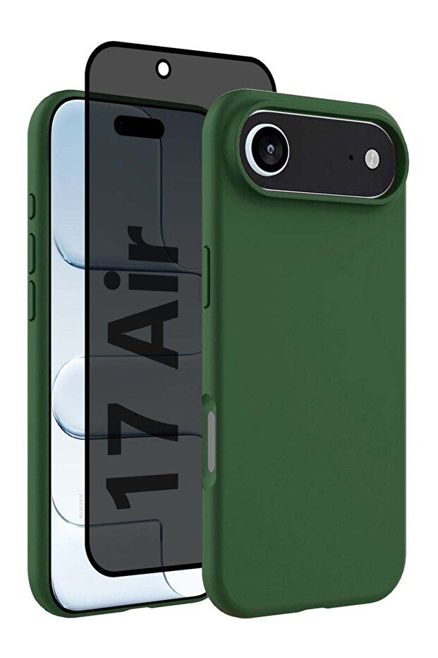 2 Packs Silicone Protective Phone Case for iPhone 17 Air, Soft Anti-Scratch Microfiber Lining
