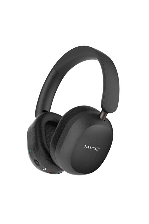EchoWave MX-V11 Wireless Headphones with ANC (18dB), Bluetooth 5.4, 38H Playtime, Foldable Design - Black