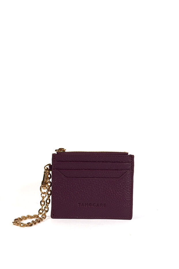 Genuine Leather Chain Women's Card Holder | Liora 3237