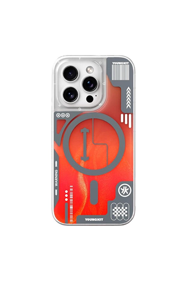 Magnetic Galaxy Magic Quicksand Slim Case for iPhone 16 Pro Max - Glow in the Dark Shockproof Cover