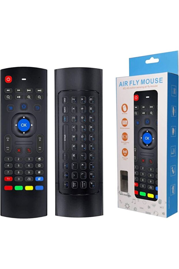 Wireless MX 3 Air Mouse Remote Control And Keyboard For Work Android BOX Smart TV PC & Laptop