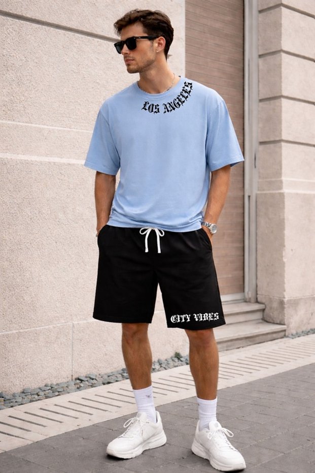 Oversize Comfortable Fit Unisex Set Street Mode Sort Thsort Set