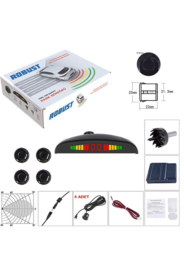 Park Sensor Sensor with Talking Screen 22mm Black Piece