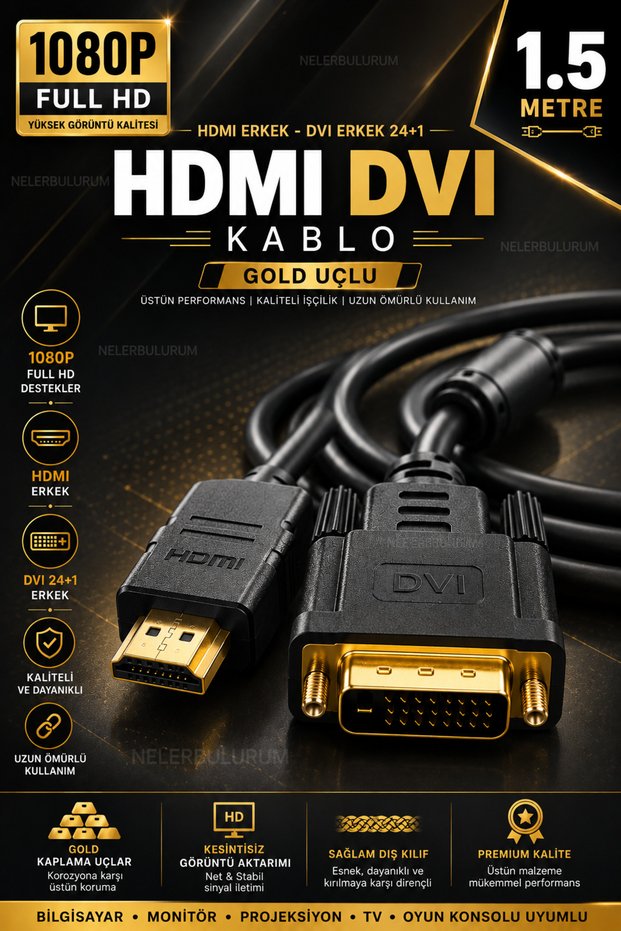 High Quality 1.5 Meters HDMI to Dvi Male 24+1 Converter 1080P Full Hd for Tv Pc Projector Ps5 Ps4 Ps3 HDMI Cable