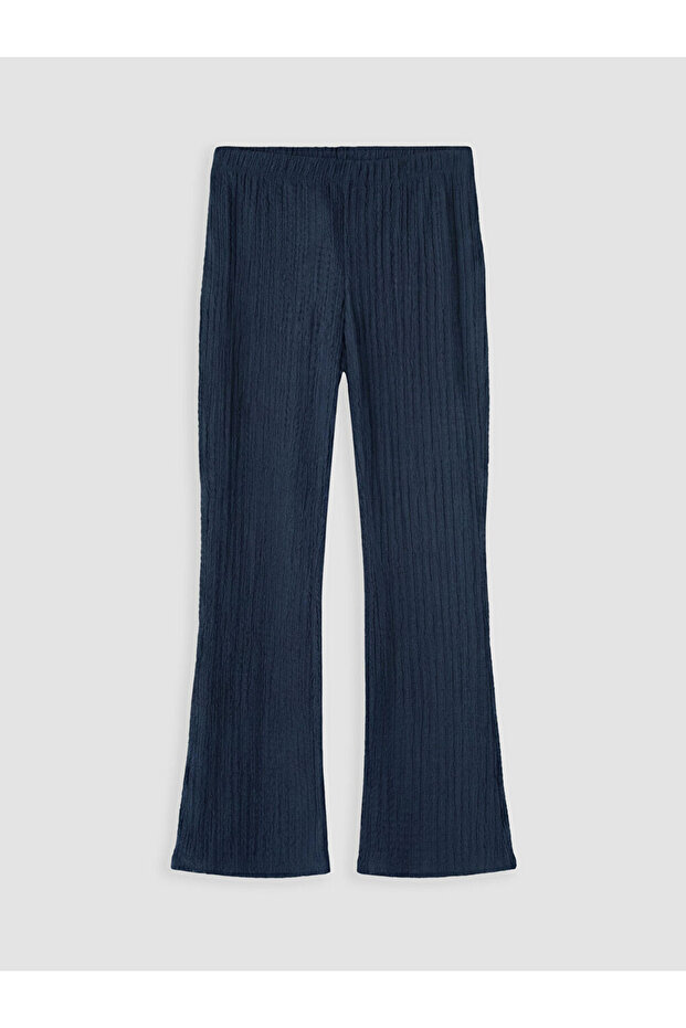 Navy Blue Girls' Flared Leggings