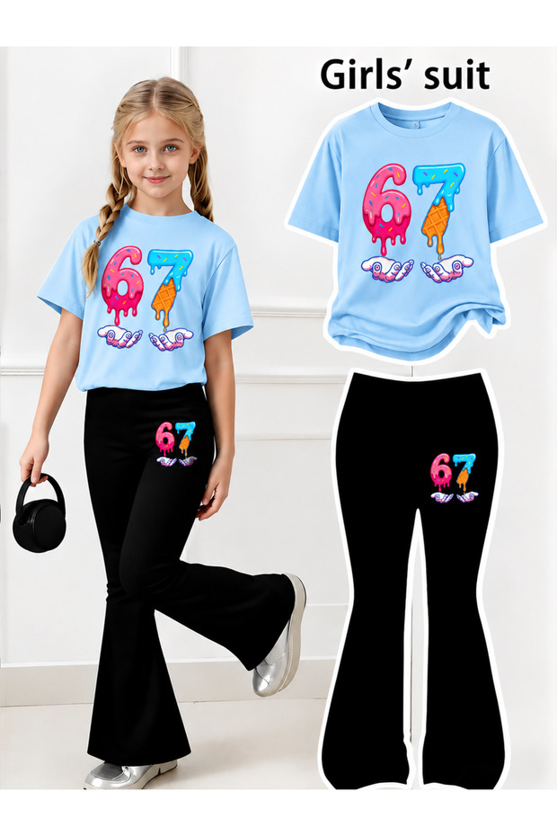 Girl's Spanish Style Leggings and T-Shirt Set