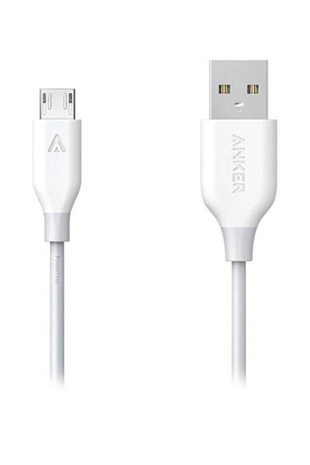 Anker cable fast charging powerline with micro usb port white - 0.90m long