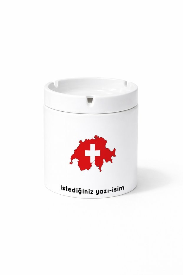 Flag Switzerland Flag Switzerland Illustration Country Printed Ashtray Ashtray Gift