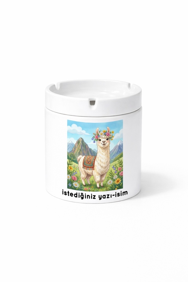Animal Llama Llama South America Double Sided Printed Ashtray Ashtray Gift