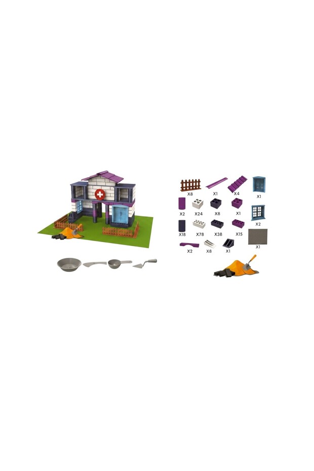Hospital Building Set - Bricks and Toys Set with Cement