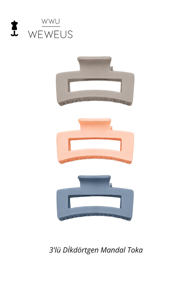 Rectangular Latch Buckle Set of 3 - 1