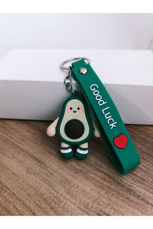 Cute Avocado Silicone Keychain