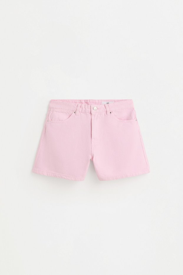 Basic denim mom şort