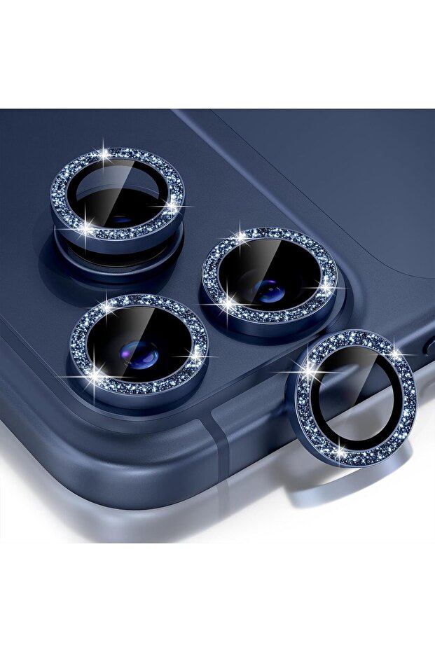 iPhone 17 Pro Max & iPhone 17 Pro - Silver Camera Protection Lens Protector Tempered Glass (3-Pack)