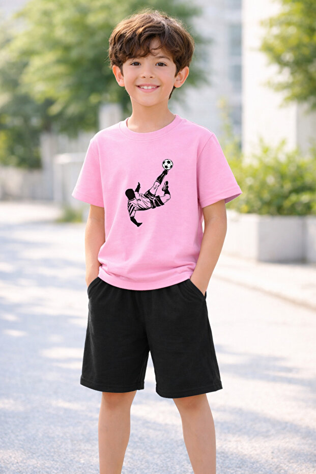 Boy's Shorts Set Printed Cotton Summer Comfortable Fit Sports Combination