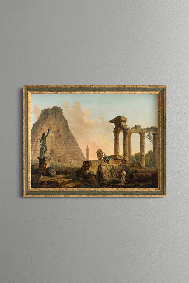 آثار روما الكلاسيكية - إطار بنمط عتيق - موديل نحيف