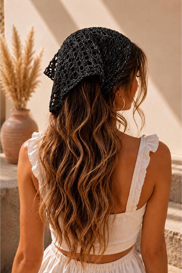Hand Knitted Hair Bandana