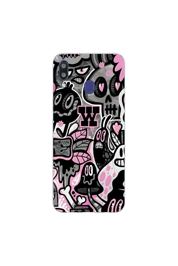 Samsung Galaxy M20 Compatible Graffiti 10 Design Transparent Case