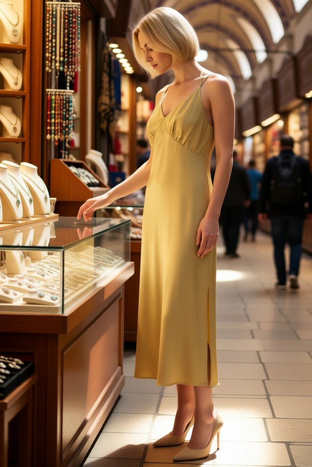 Women's Slip Dress V-Neck Thin Straps Satin Woven Maxi Length Sleeveless Elegant Unlined Cut Daily Casual