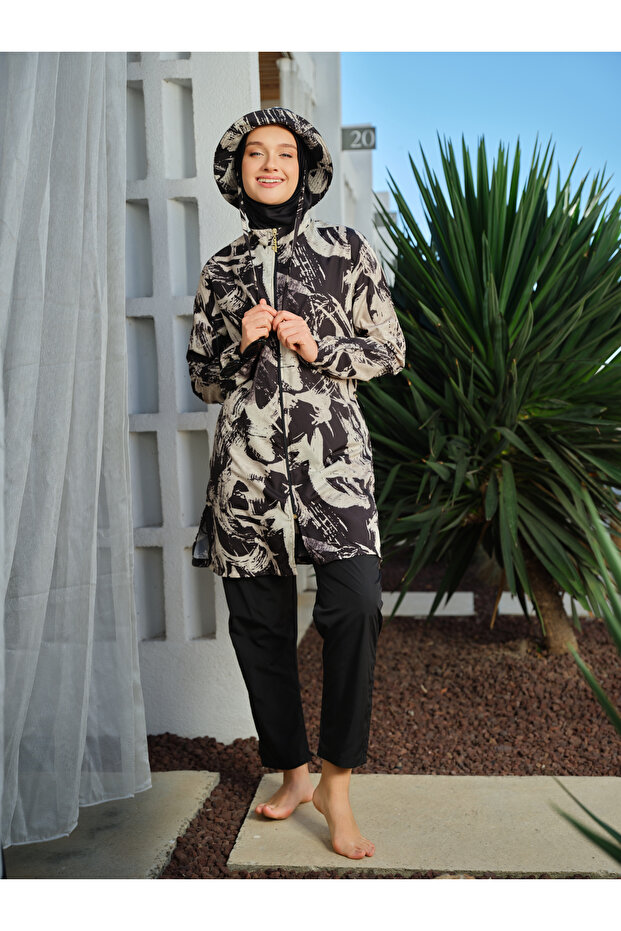Tina Hat Hijab Swimsuit 26213-26 Black