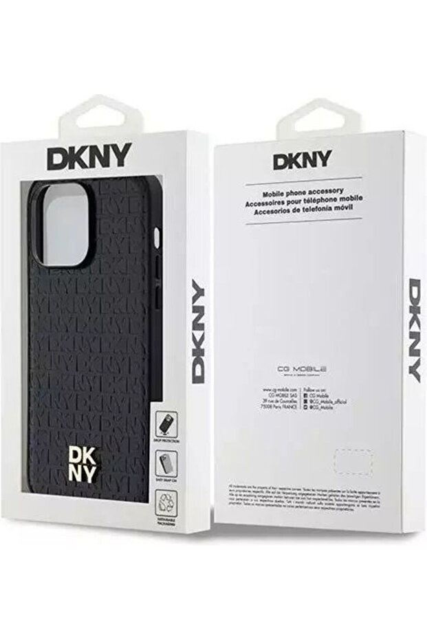 Pu Leather Repeat Pattern Stack Logo Magsafe Case Iphone 14 Pro Max Black Code: DKHMP14XPSHRPSK - 8