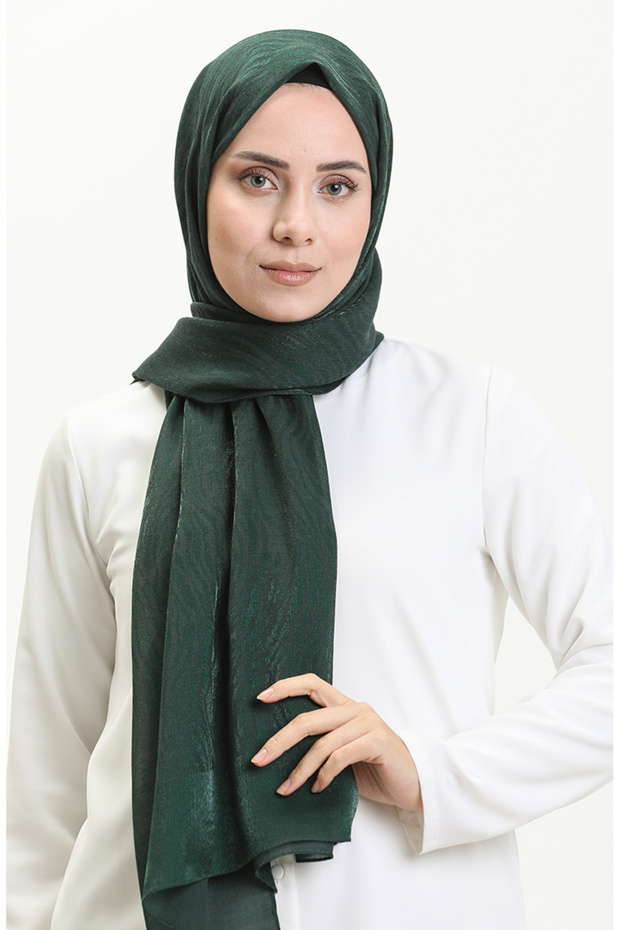 شال كارمن بنقشة الحمار الوحشي 70231-14 أخضر زمردي