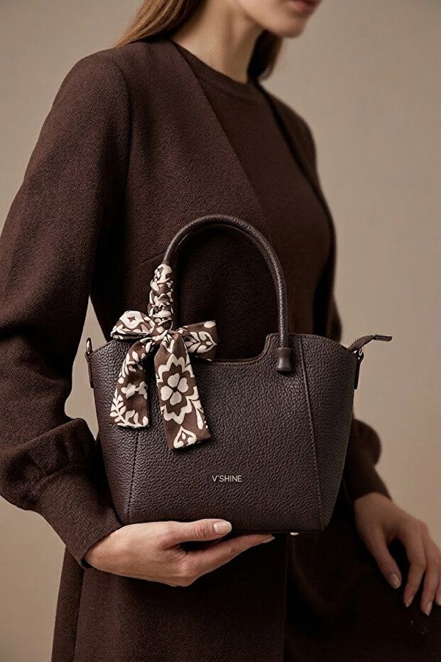 Elit Vsn3108C Women's Scarf Shoulder Bag Brown