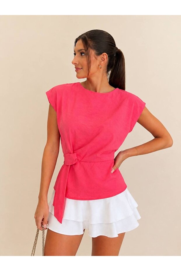 Women's Sleeveless Drape Detailed Blouse