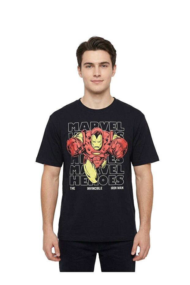 Men’s Iron Man Oversized Drop Shoulder Graphic T-Shirt