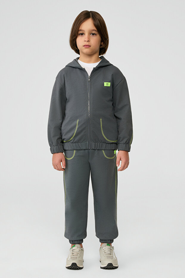 Boy Anthracite Tracksuit Top