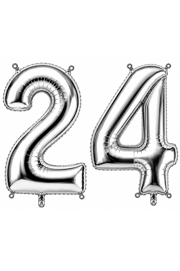 24 بالون فويلو فضي اللون (36 سم)
