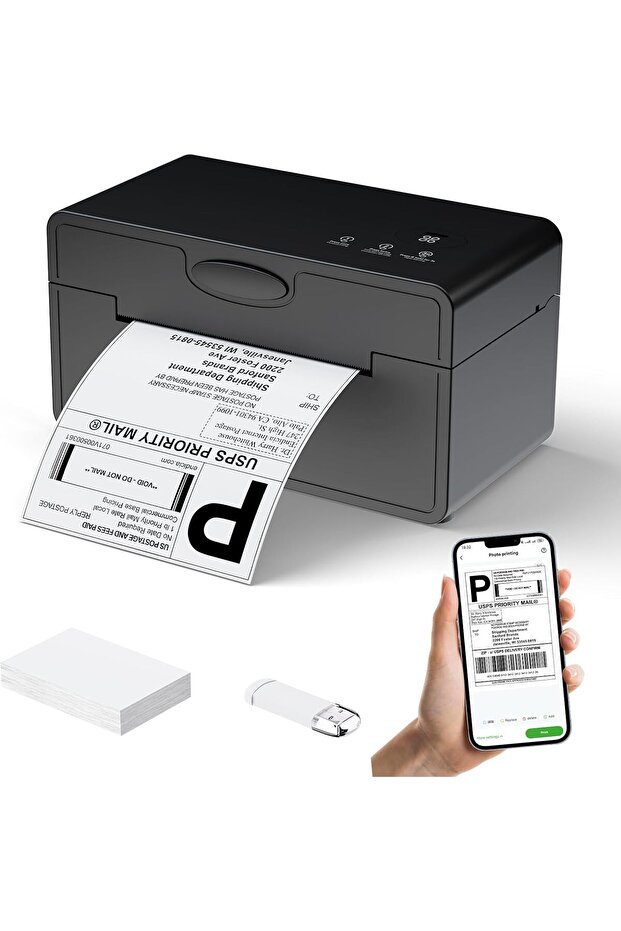 Bluetooth Thermal Label Printer, Shipping label printer 4x6, Label Printer for Home, Office and Business, Thermal Printer for NOON, Royal , , Shopify, Ebay, etc