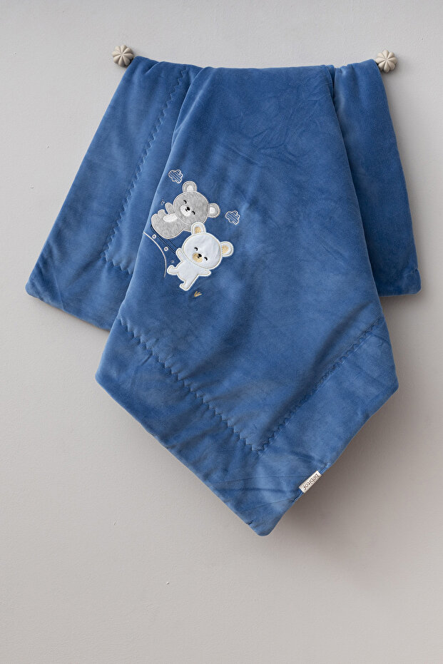 Cotton Double Layer Fiber Filled Velvet Baby Blanket