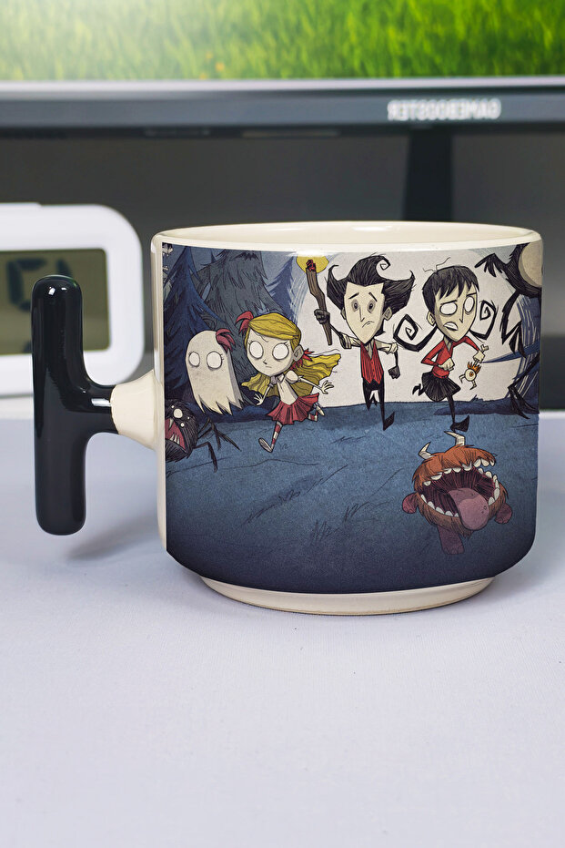 Don'T Starve Printed Ceramic Luxury Mug (1 Piece) T-Shaped Special Black Handle Wave Handle V5T