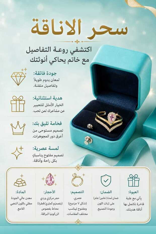 خاتم تاج الورد الملكي
