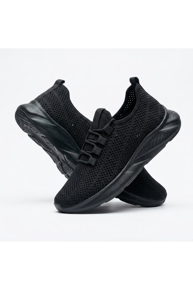 Men's Knit Mesh Sports Shoes - Lightweight Sole, Casual Walking and Running Shoes