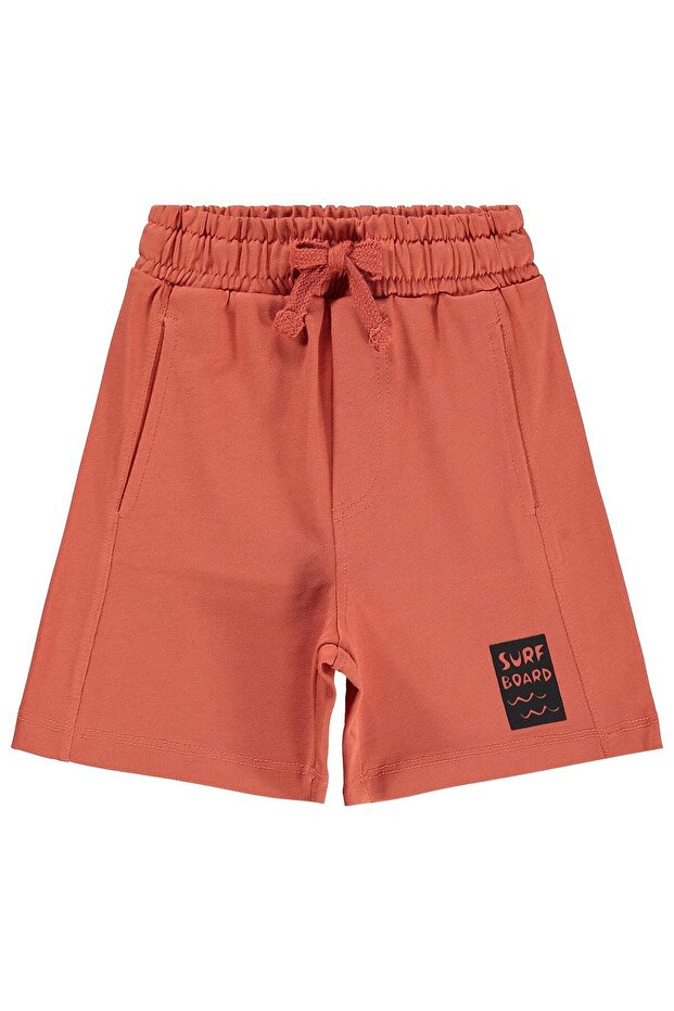 Basic Have Fun Printed Shorts for Ages 2-5 - Orange
