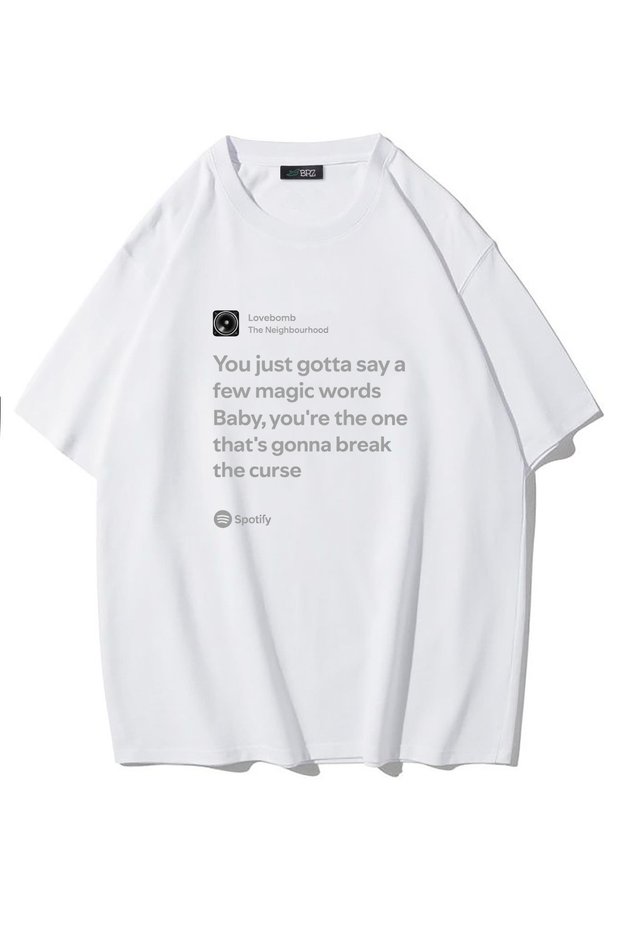 Unisex Oversize Lovebomb – the Neighbourhood T-Shirt (White)